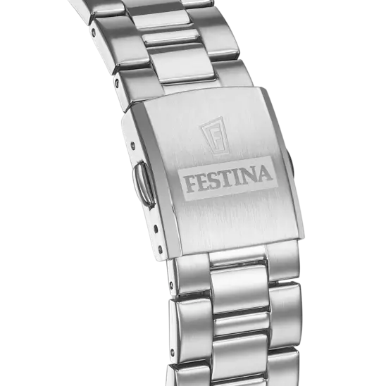 Festina 男士优雅耐用经典手表，配白色钢表带 F20552/2