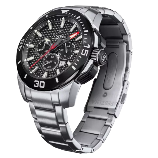 Festina Chrono Bike Black Dial Stainless Steel Strap Men's Watch F20641/4