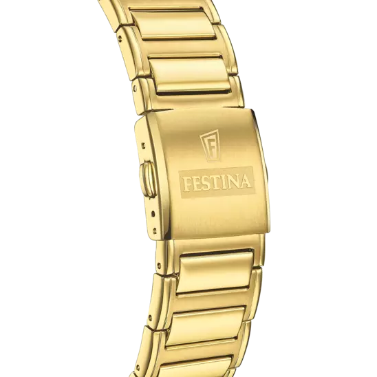 Festina Gold Dial Stainless Steel Strap Men's Watch F20638/2