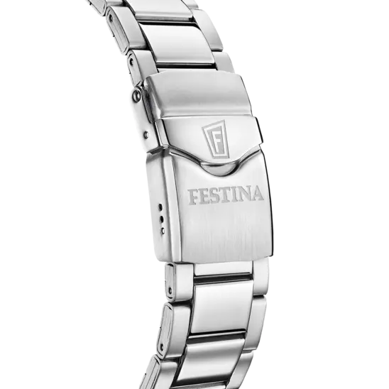 Festina 黑色表盘不锈钢表带男士手表 F20663/3