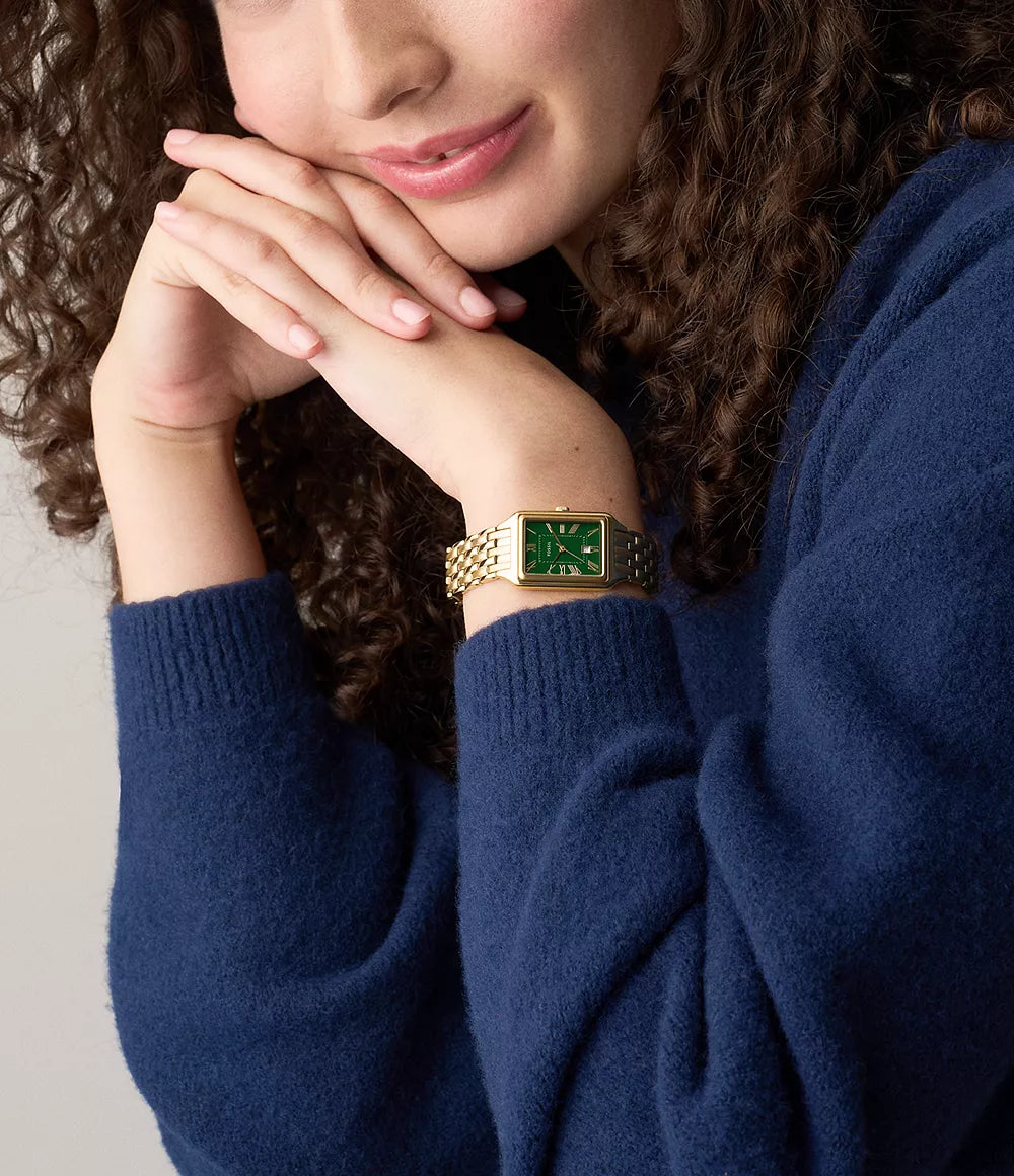 Fossil Raquel Three Hand Gold Stainless Steel Watch ES5452