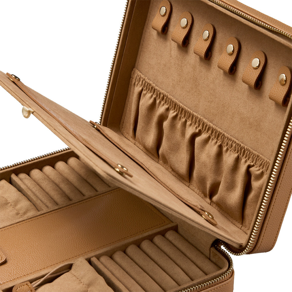 Wolf Lauren Large Zip Case in caramel recycled vegan leather — view 5