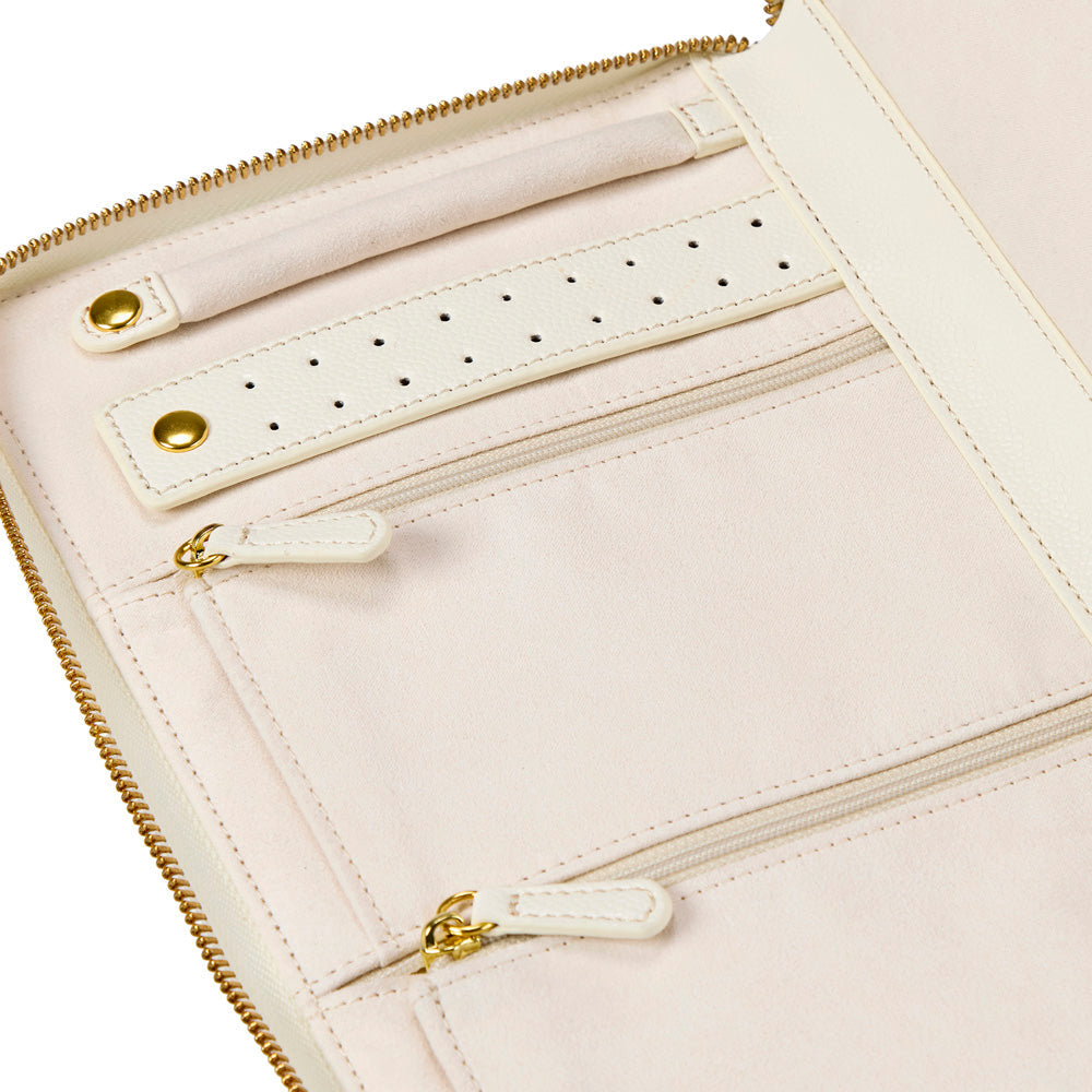 Wolf Lauren Large Portfolio in ivory recycled vegan leather — view 4