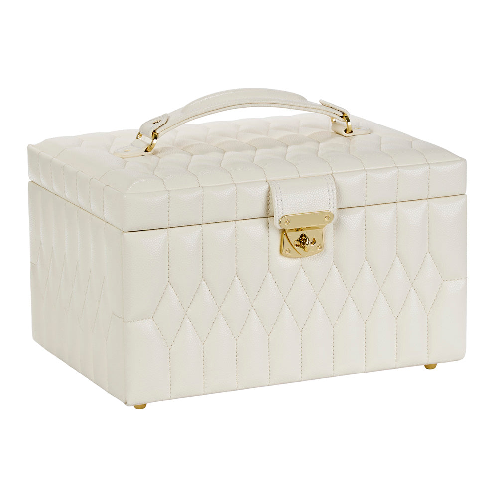 Wolf Lauren Medium Jewellery Box in ivory recycled vegan leather — view 11