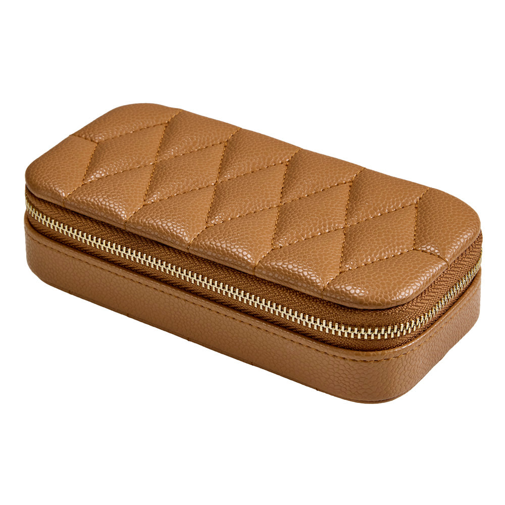 Wolf Lauren Large Jewellery Box in caramel recycled vegan leather — view 7