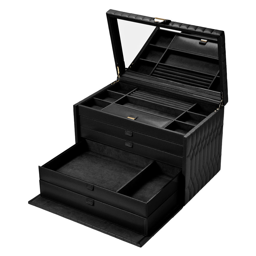 Wolf Lauren Extra Large Jewellery Box in black recycled vegan leather — view 11