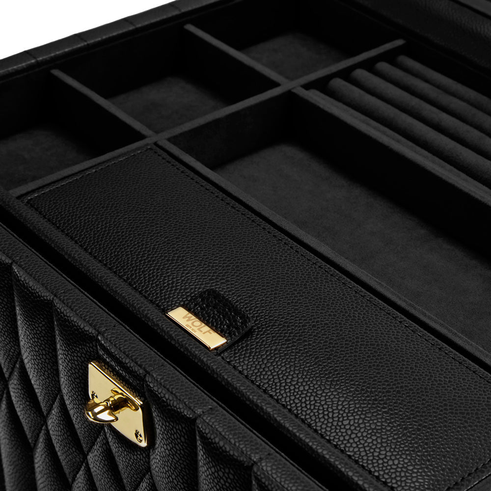 Wolf Lauren Extra Large Jewellery Box in black recycled vegan leather — view 4