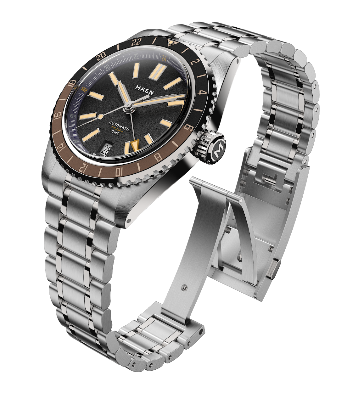 MAEN Hudson 38 GMT MKII Brown Dial Automatic Watch M1.3.3
