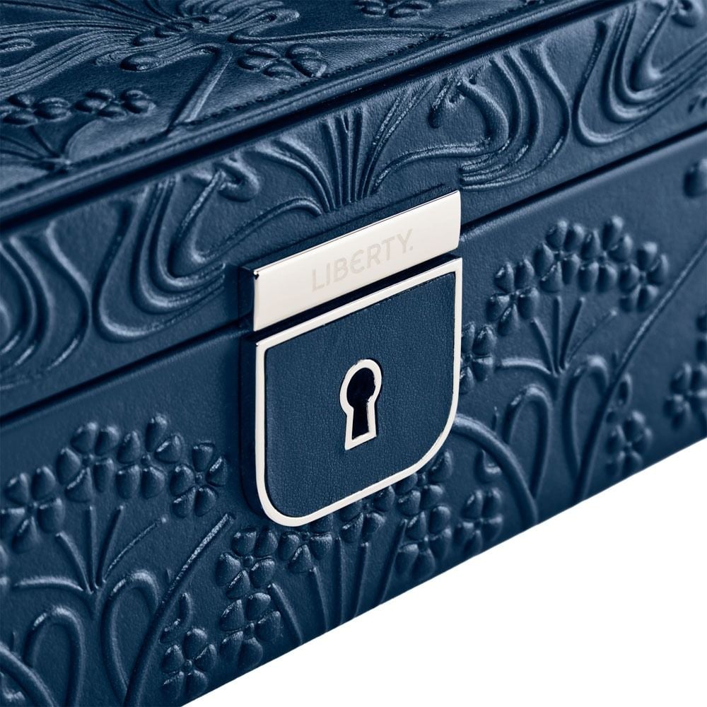 Wolf Liberty Medium Jewellery Box Navy 381117