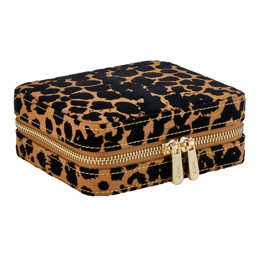 Wolf Savanna Leopard Print Jewellery Zip Case