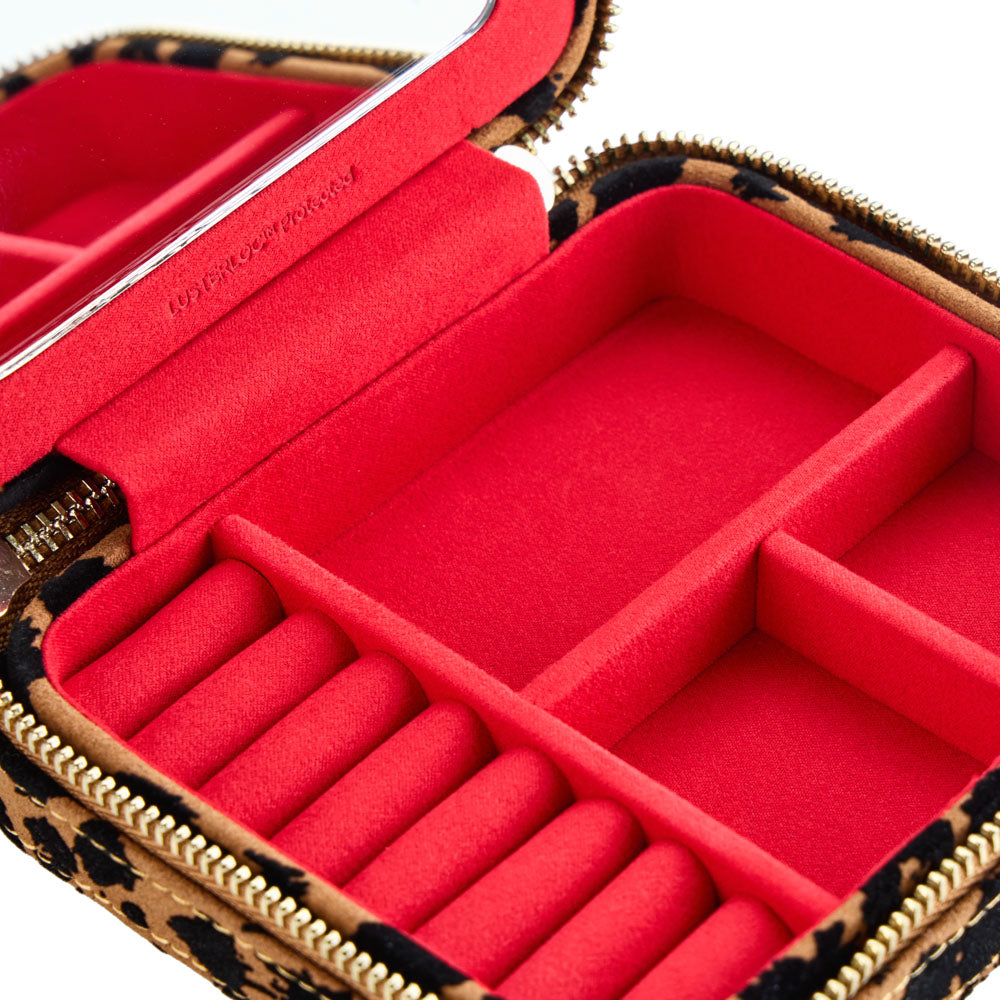 Wolf Savanna Leopard Print Jewellery Zip Case