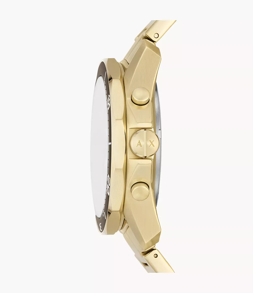 Armani Exchange Chronograph Gold Stainless Steel Watch AX1970