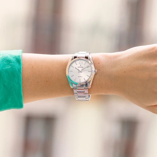 Festina Elegance and Functionality Silver Stainless Steel Women's Watch from Alegría Collection - Model F20622/1