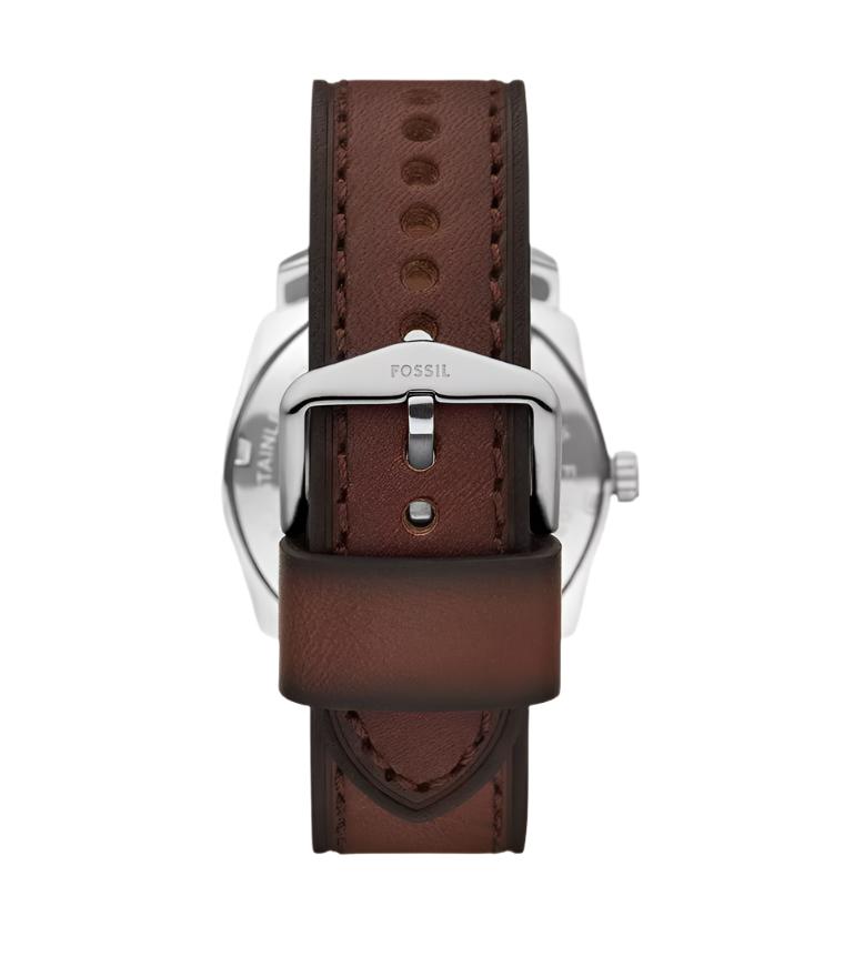 Fossil Machine Brown Leather Strap Green Dial Watch FS6085