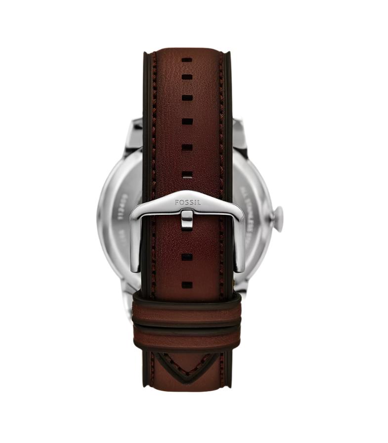 Fossil Townsman 多功能棕色皮革表带手表 ME3266