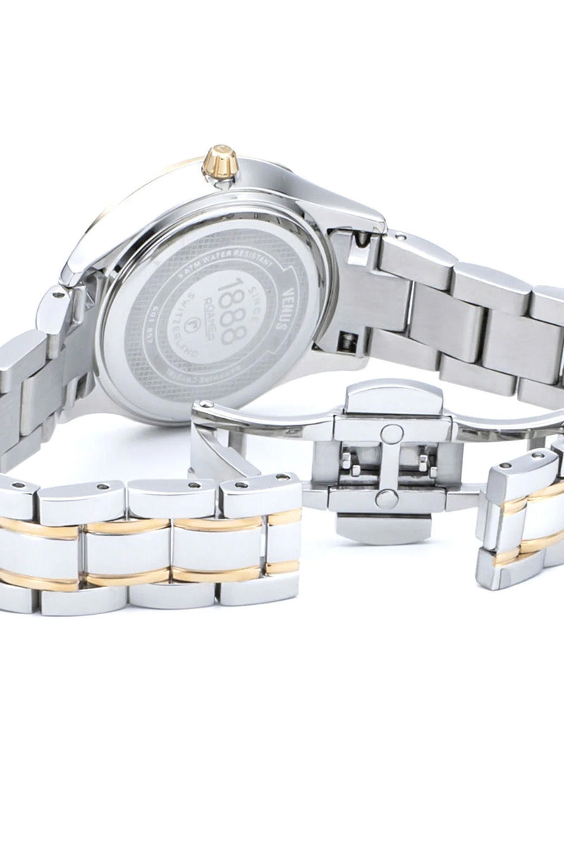 Roamer Venus Diamond 30 毫米双色不锈钢表带腕表