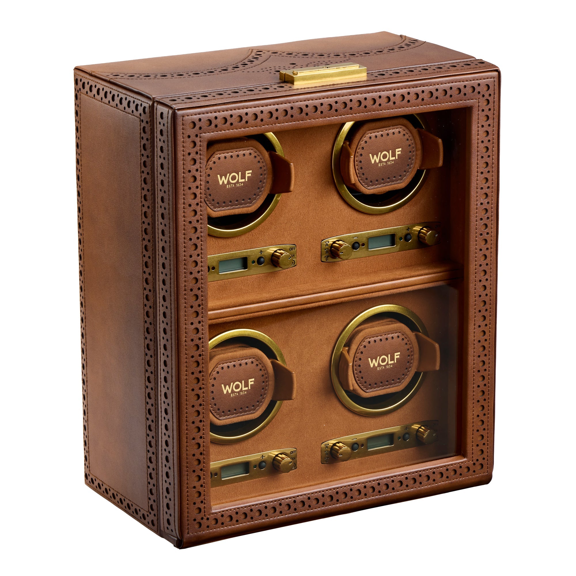 WOLF Brogue 4 Piece Watch Winder