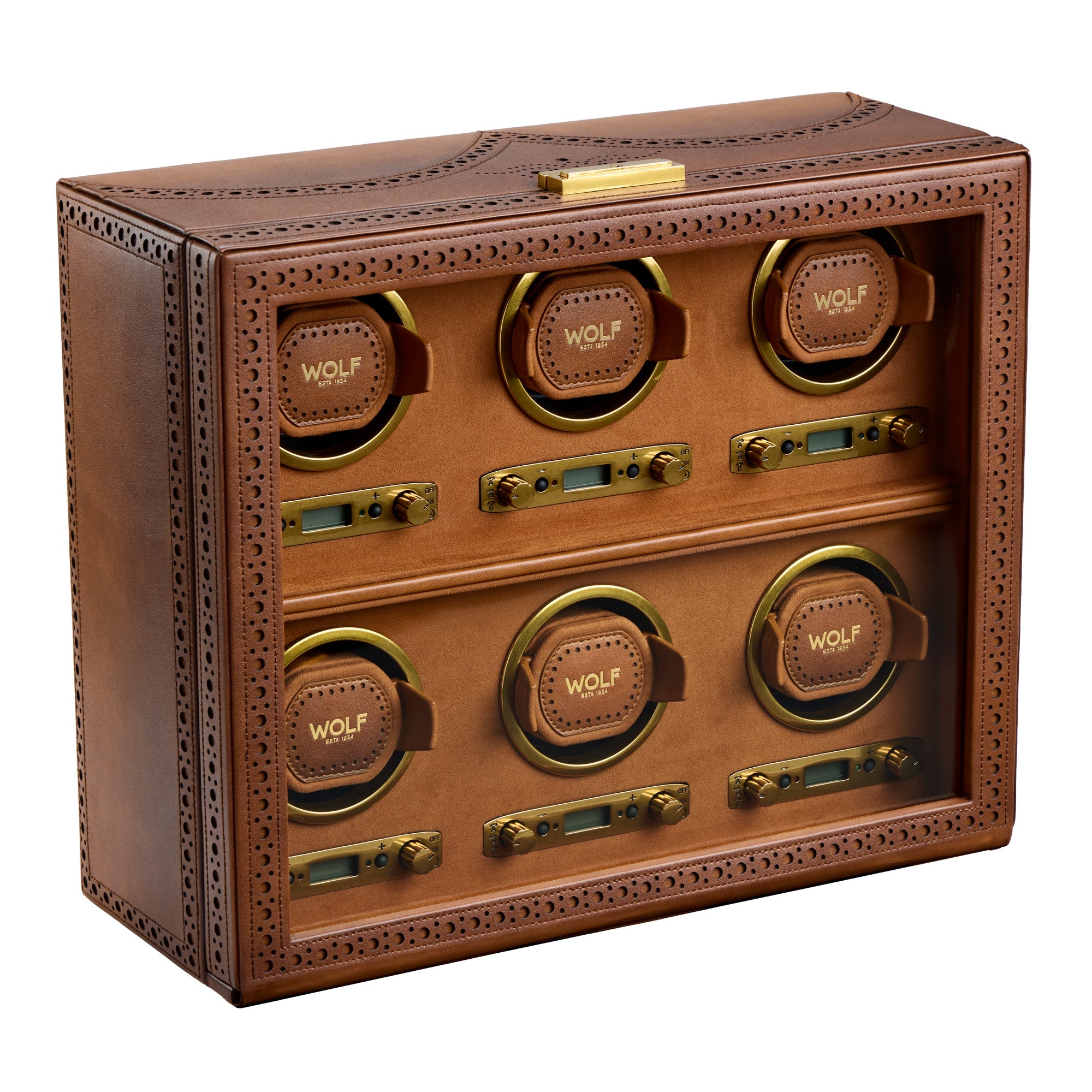 WOLF Brogue 6 Piece Watch Winder