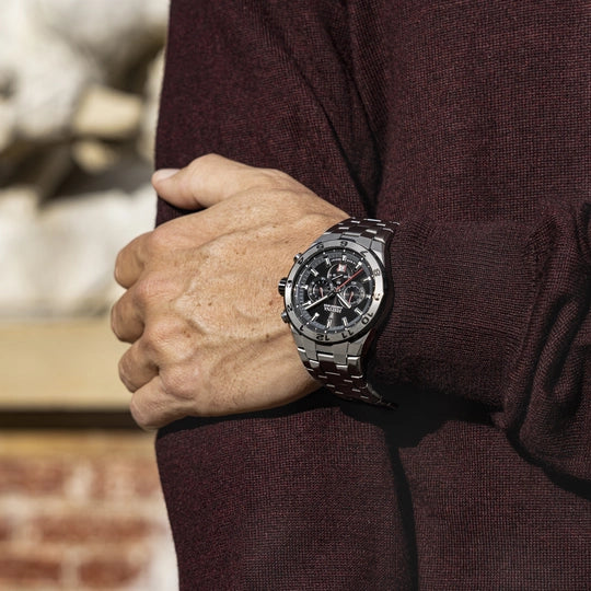 Festina Chrono Bike 黑色表盘不锈钢表带男士手表 F20670/6