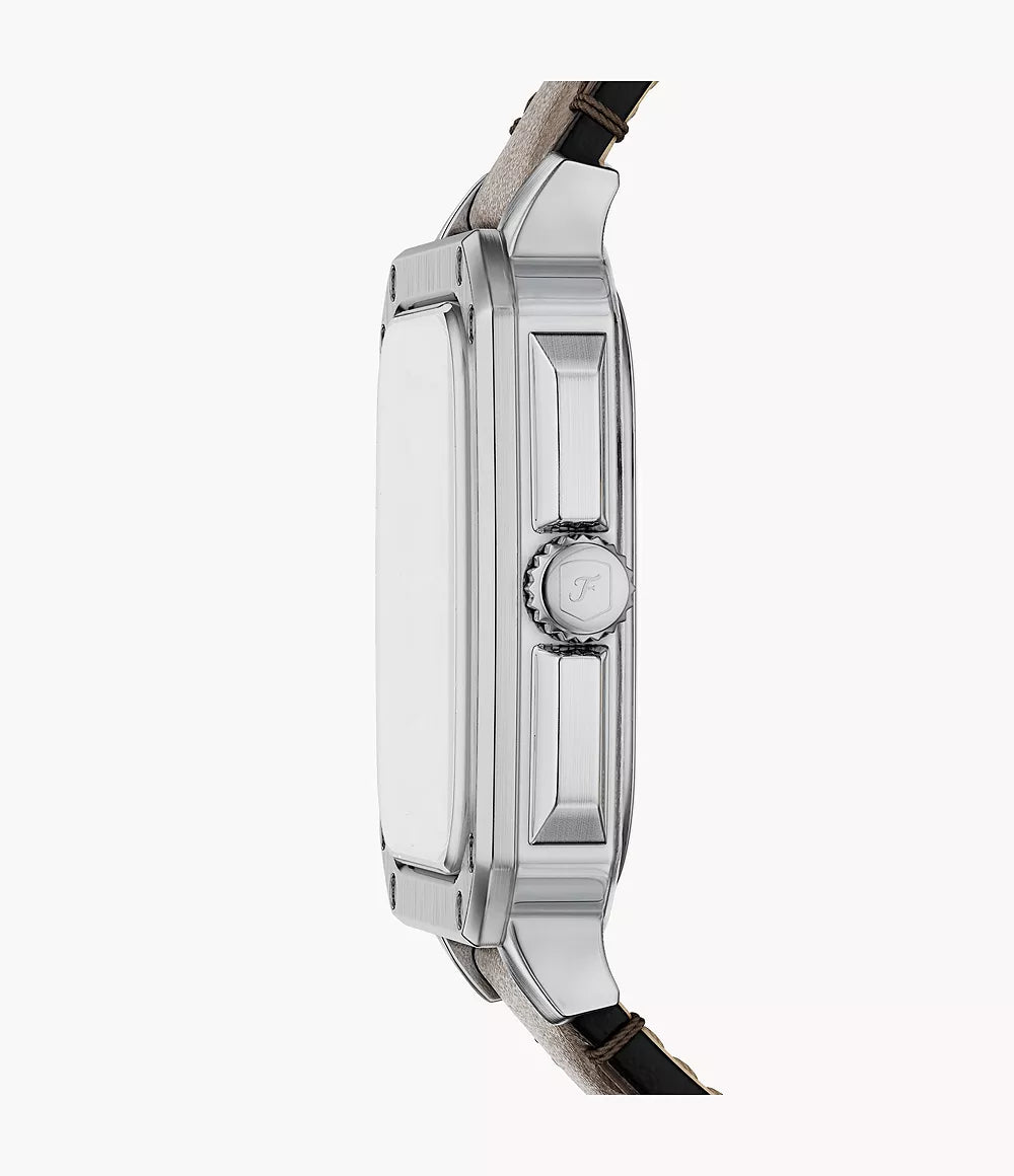 Fossil Crosby Three Hand Brown Leather Watch FS6150