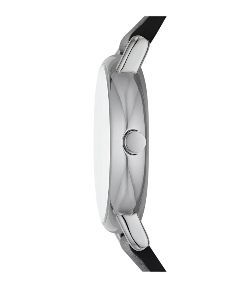 Skagen Signatur Lille Black Leather White Dial Watch SKW3120
