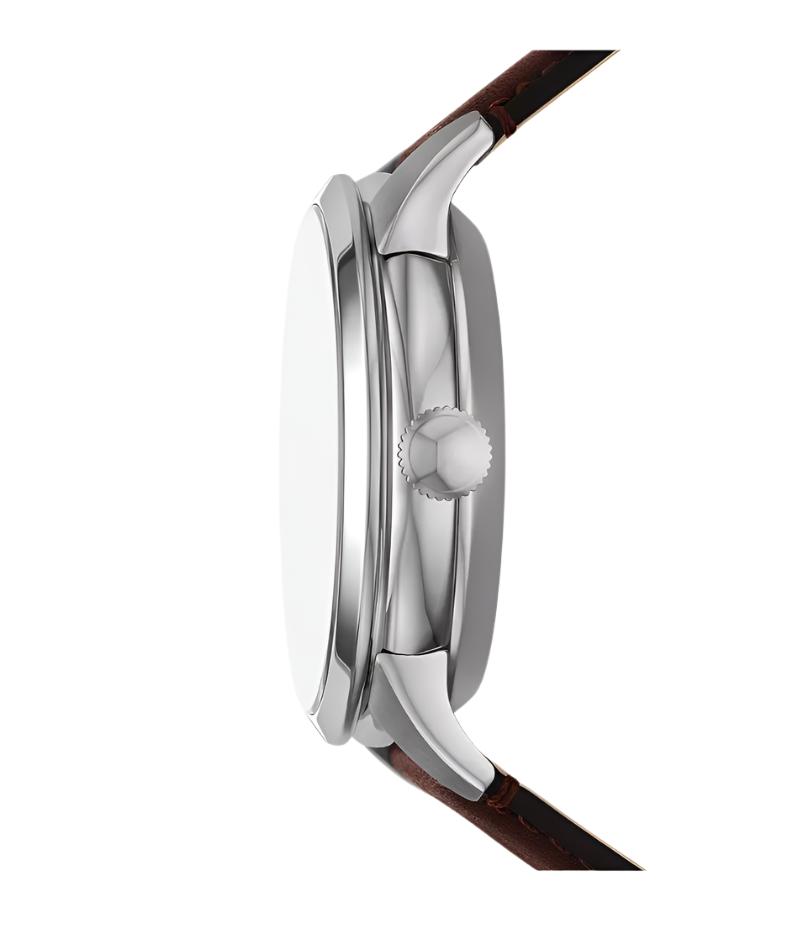 Fossil Townsman 多功能棕色皮革表带手表 ME3266
