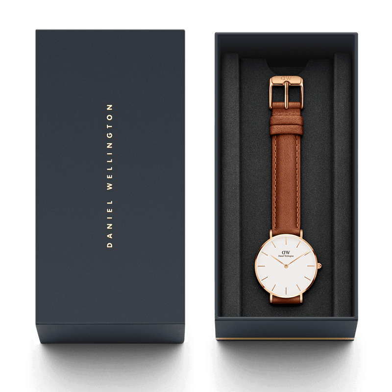 Daniel Wellington Petite Durham 32 毫米白色表盘腕表 DW00100172