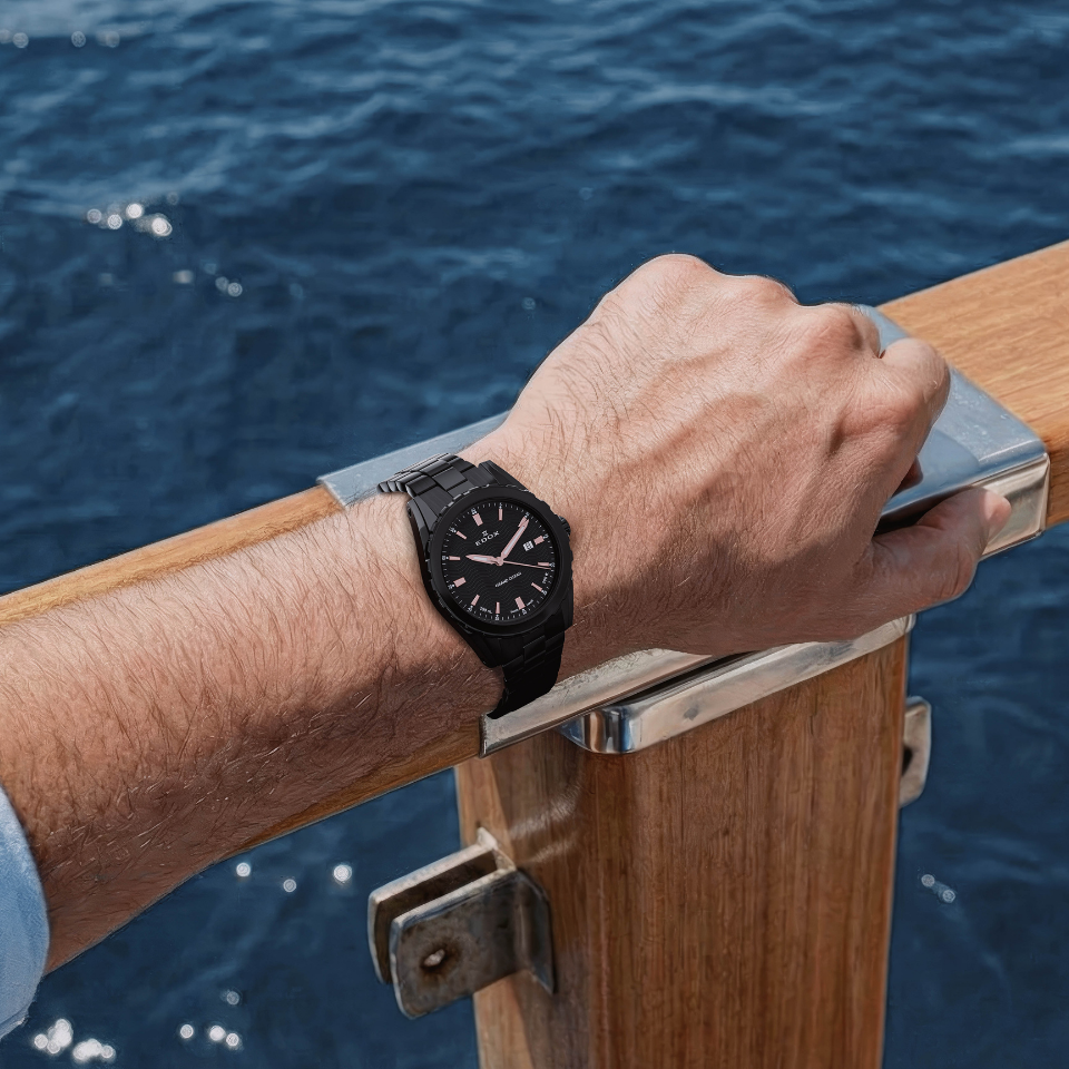 Edox Grand Ocean Black Dial 42mm Watch 5310237NMNIR