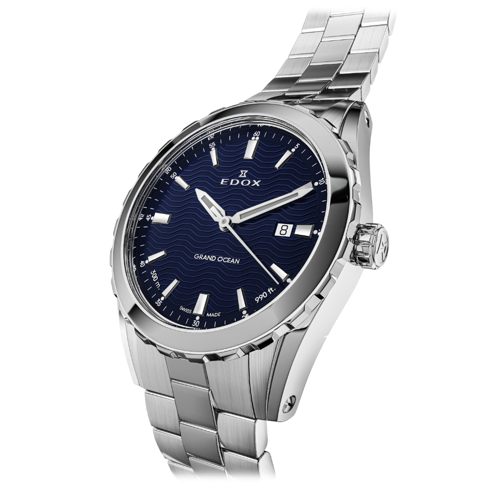 Edox Grand Ocean Blue Dial 42mm Watch 531023MBUIN
