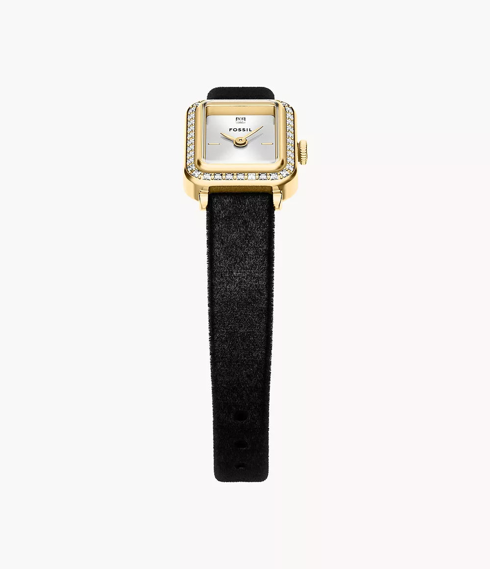Fossil Raquel Two Hand Black Velvet Watch ES5437