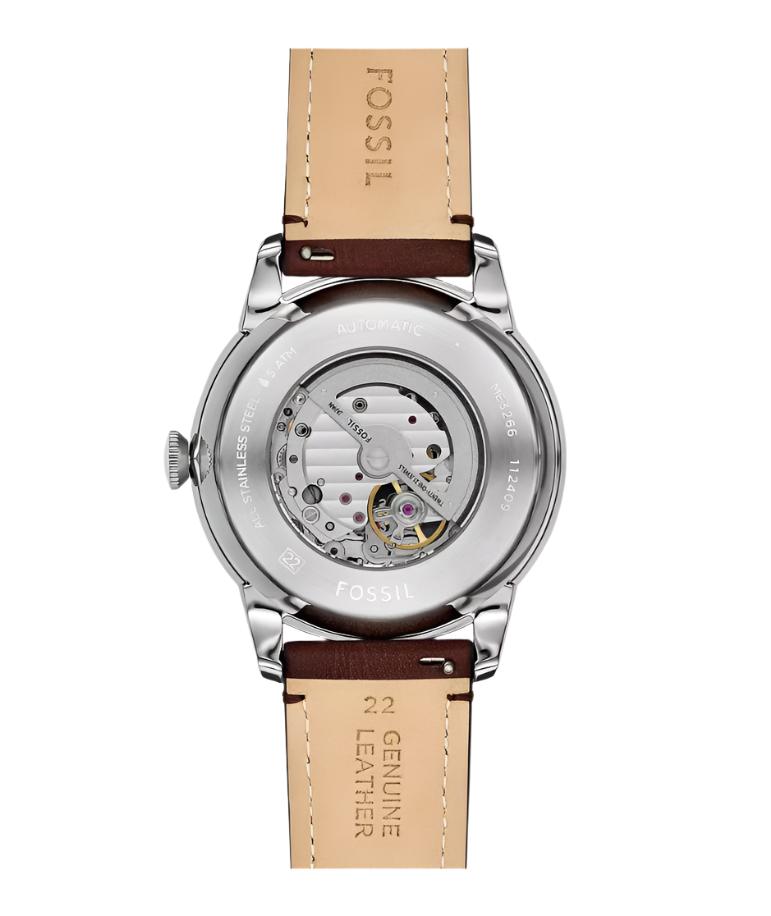 Fossil Townsman 多功能棕色皮革表带手表 ME3266
