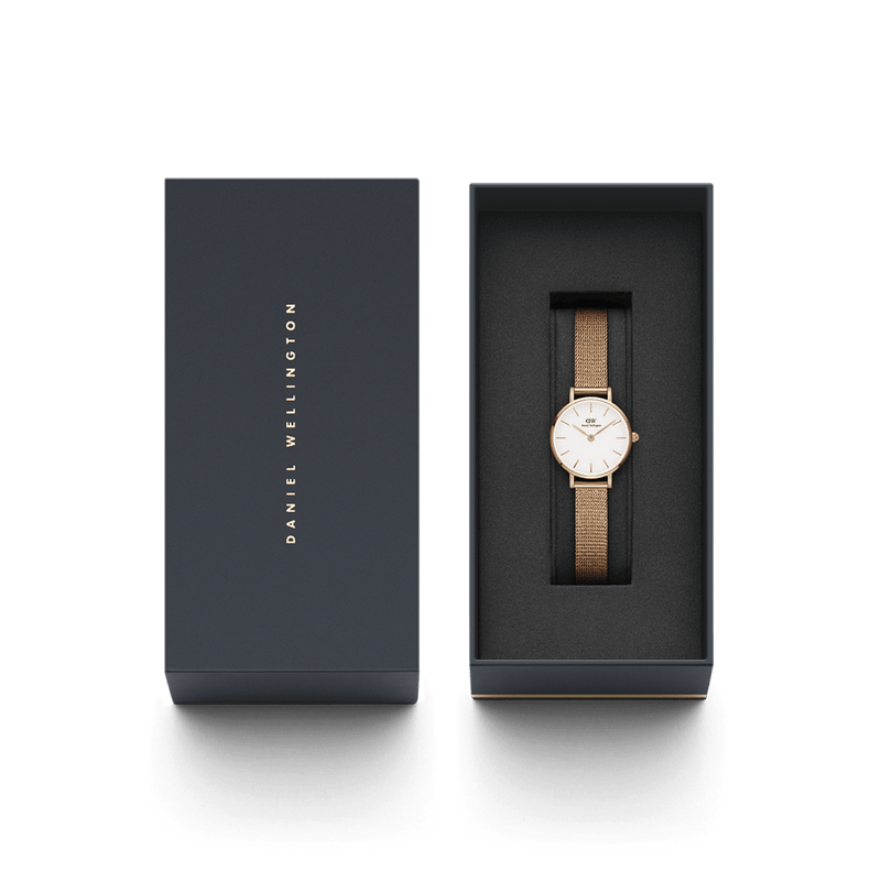 Daniel Wellington Petite 24 毫米压制 Melrose 白色手表 DW00100447