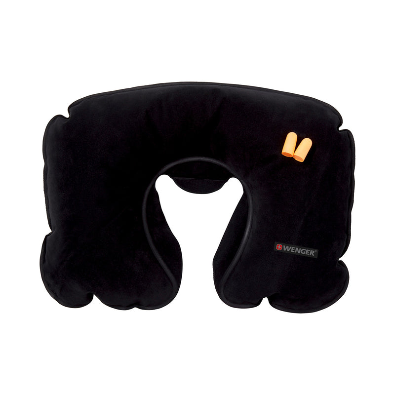 Wenger Inflatable Neck Travel Pillow with Earplugs 611885