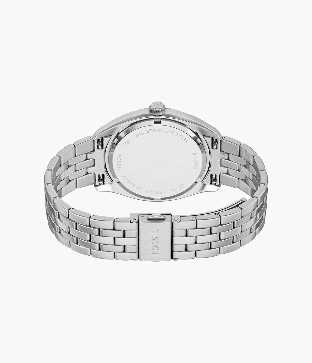 Fossil Campbell Three Hand Stainless Steel Watch FS6140