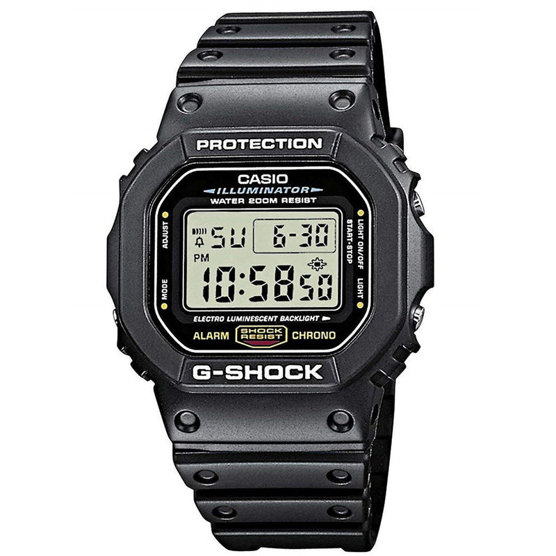 G-Shock 黑色树脂表带黑色表盘手表 DW5600-1