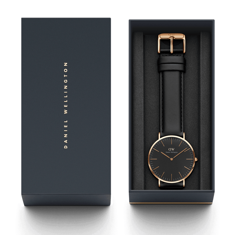 Daniel Wellington 经典 36 毫米谢菲尔德黑色手表 DW00100139