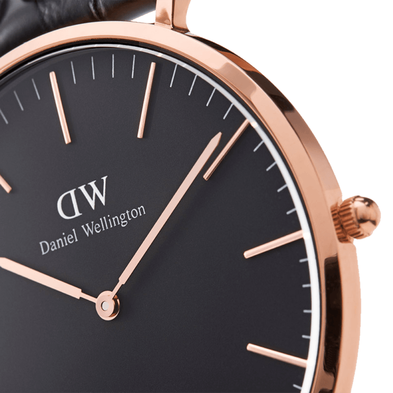 Daniel Wellington Classic 40mm Roselyn Black Dial Watch DW00100269