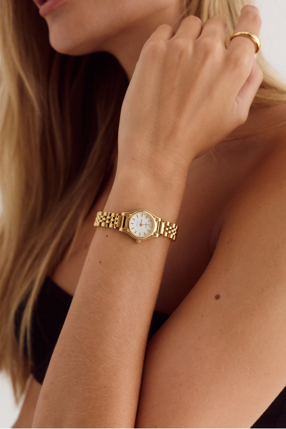 Cendré Isobel White Dial 18K Gold Women's Watch — front