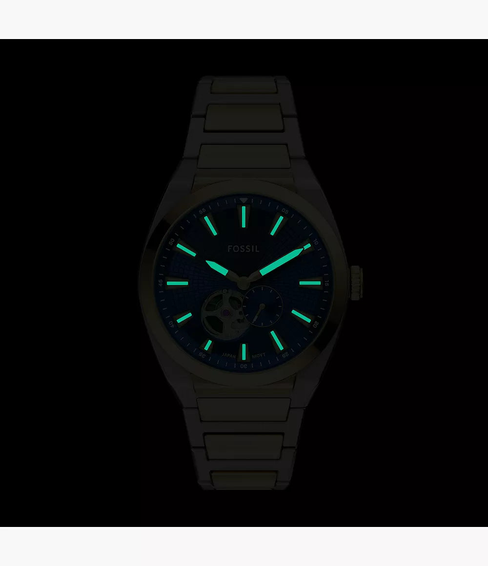 Fossil Everett Automatic Two-Tone Stainless Steel Watch ME3275