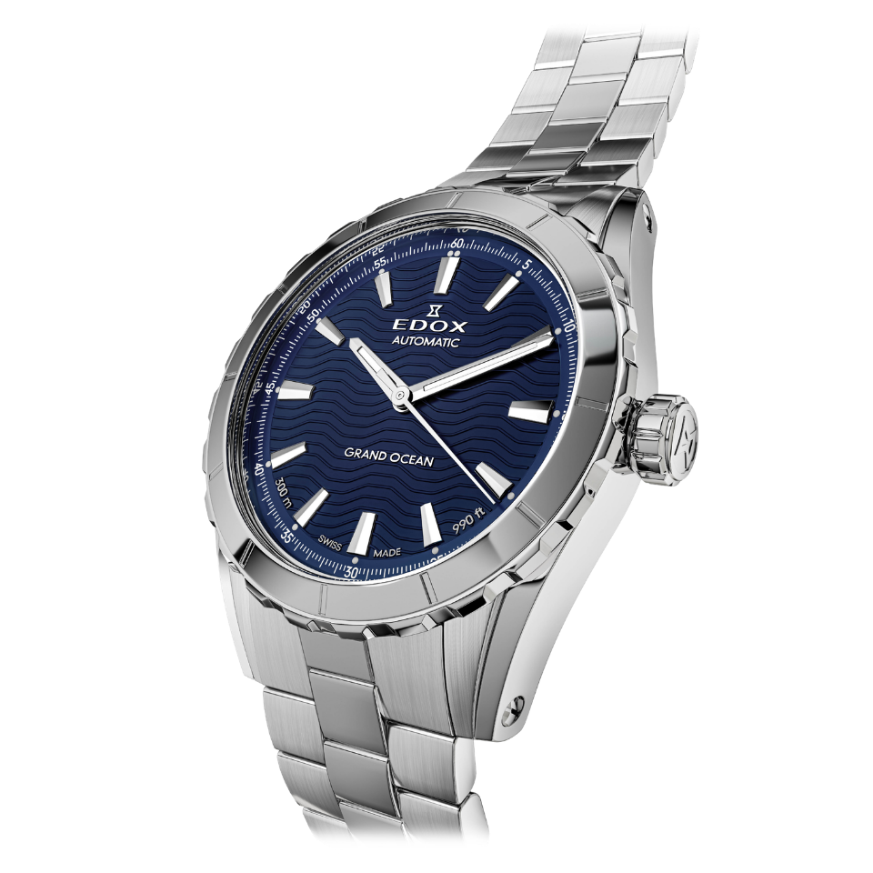 Edox Grand Ocean Automatic Blue Dial 40mm Watch 801403MBUIN