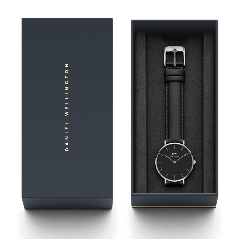 Daniel Wellington Petite 28 毫米谢菲尔德黑色表盘腕表 DW00100236