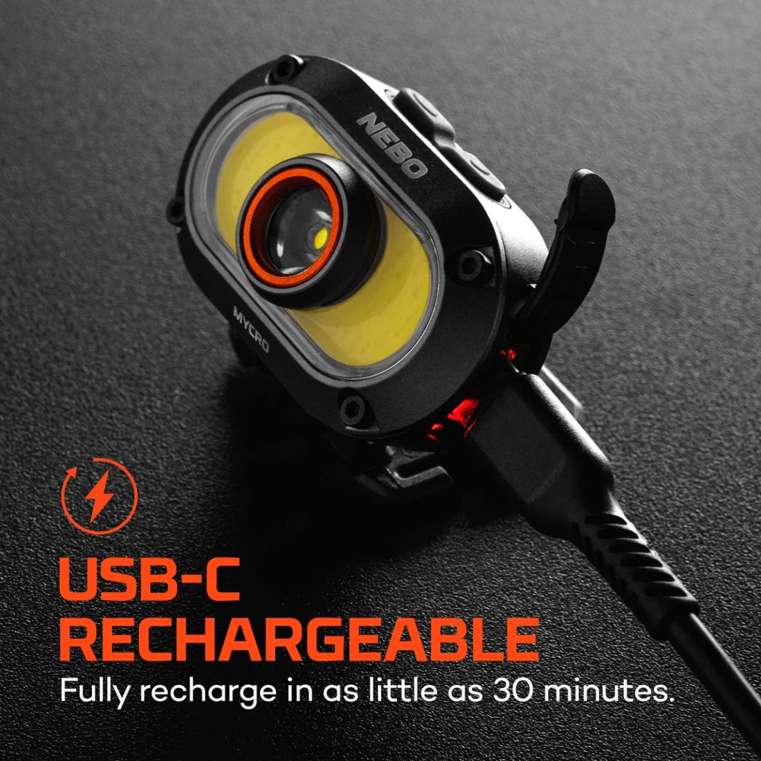 Nebo MYCRO 550+ Lumens Rechargeable Headlamp Adjustable Strap 89666