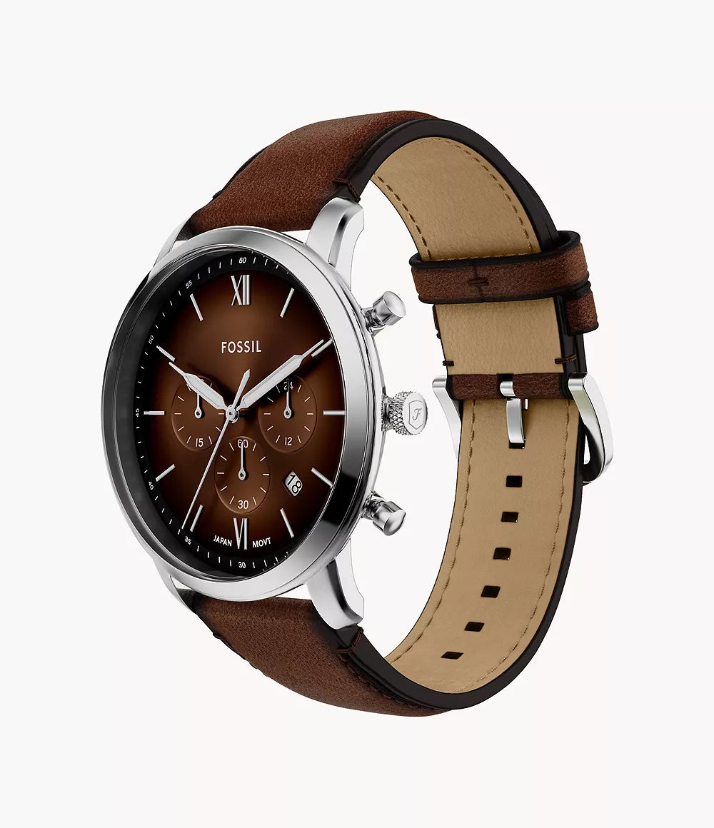 Fossil Neutra Chronograph Brown Leather Watch FS6143