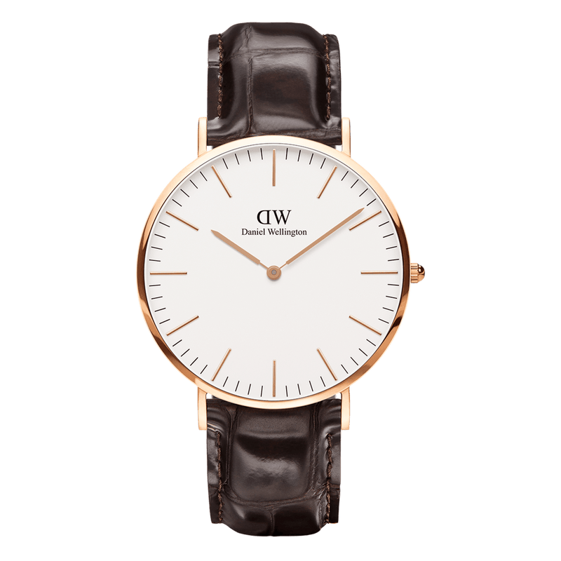 Daniel Wellington 经典 40 毫米 York 白色表盘腕表 DW00100011