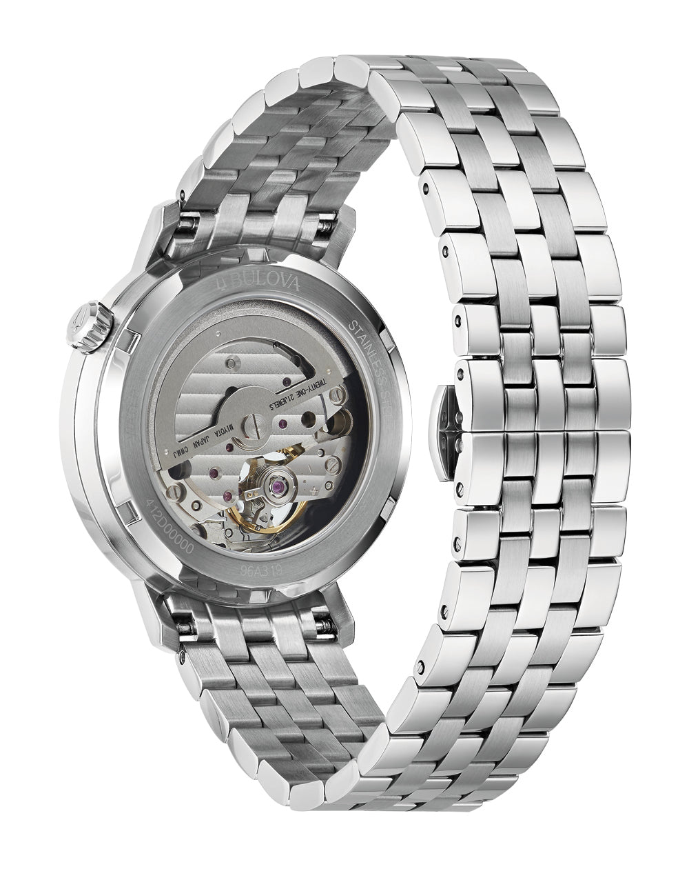Bulova Dilan Stainless Steel Automatic Green Dial Watch 96A319