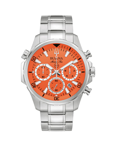 Bulova men's marine star stainless steel chronograph watch sale