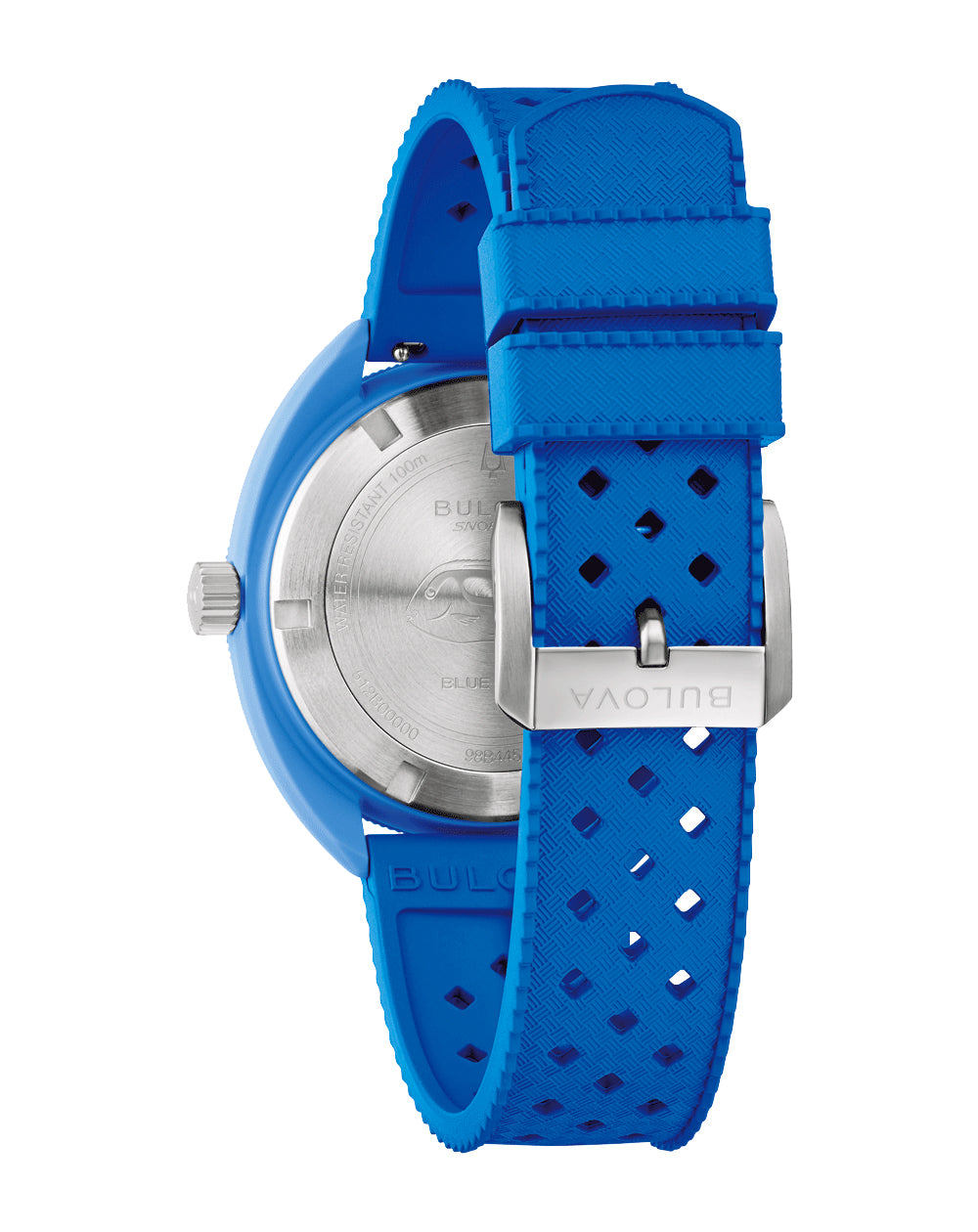 Bulova Snorkel Blue Dial Rubber Strap Watch 98B445