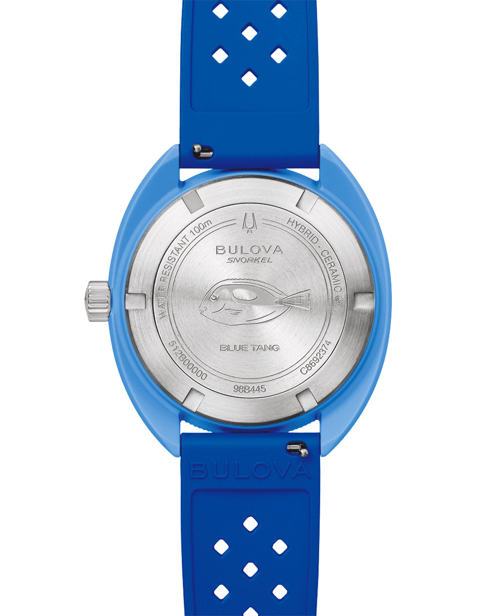 Bulova Snorkel Blue Dial Rubber Strap Watch 98B445