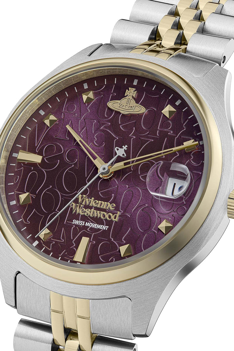 Vivienne Westwood Camberwell 紫色 37 毫米双色手表