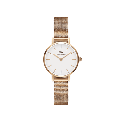 Daniel Wellington Petite 24 毫米压制 Melrose 白色手表 DW00100447